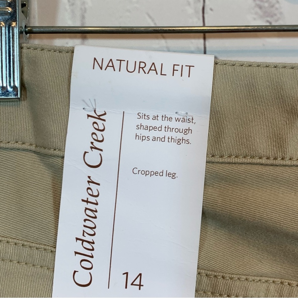 Coldwater Creek Tan Capri cropped leg pants NWT - Picture 6 of 7